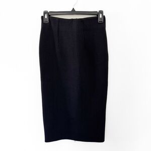 NWT Six Crisp Days Black Ribbed Heavy Knit Pencil Skirt Full Zip Back - Sz Small